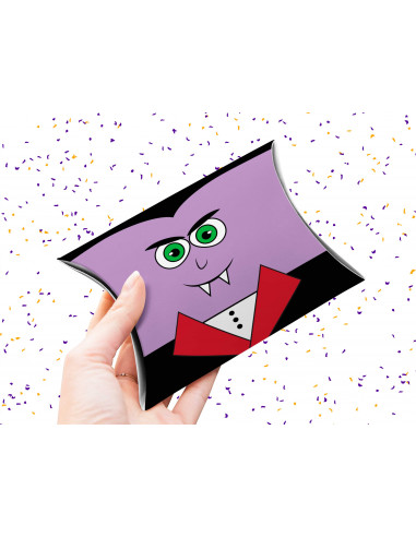 Caja almohada Halloween caritas