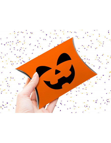 Caja almohada Halloween caritas