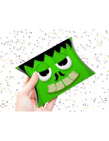 Caja almohada Halloween caritas