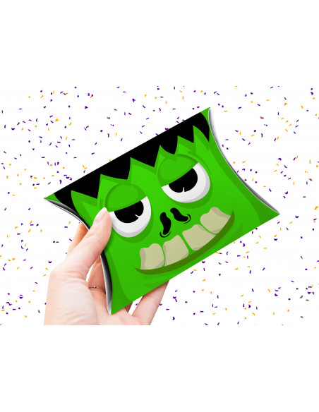 Caja almohada Halloween caritas