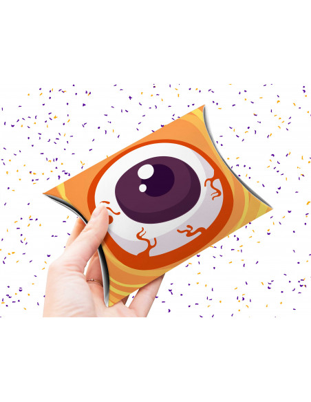 Caja almohada Halloween caritas