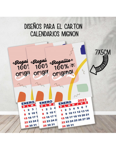 CARTONES CALENDARIOS MIGNON...