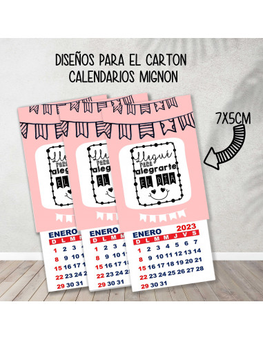 CARTONES CALENDARIOS MIGNON...