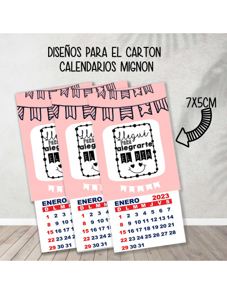 CARTONES CALENDARIOS MIGNON EMPRENDEDORES PACK 1