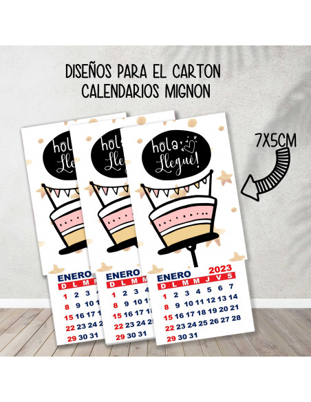 CARTONES CALENDARIOS MIGNON EMPRENDEDORES PACK 1