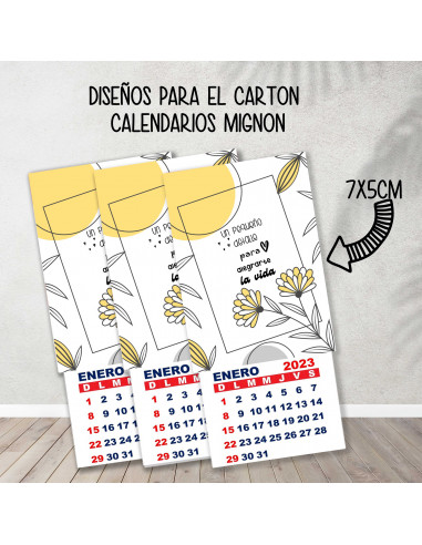 CARTONES CALENDARIOS MIGNON...