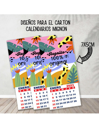 CARTONES CALENDARIOS MIGNON...