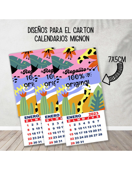 CARTONES CALENDARIOS MIGNON EMPRENDEDORES PACK 1
