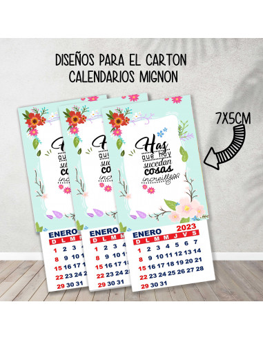 CARTONES CALENDARIOS MIGNON FRASES CARTONES CALENDARIOS MIGNON FRASES