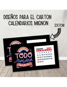 CARTON PARA CALENDARIO MIGNON 2