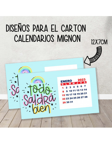 CARTON PARA CALENDARIO MIGNON CARTON PARA CALENDARIO MIGNON