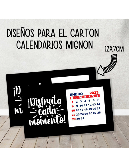 CARTON PARA CALENDARIO MIGNON