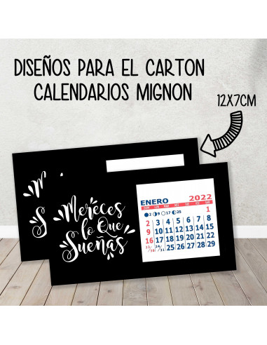 CARTON PARA CALENDARIO MIGNON CARTON PARA CALENDARIO MIGNON