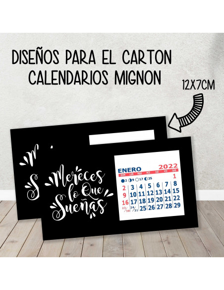 CARTON PARA CALENDARIO MIGNON