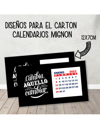 CARTON PARA CALENDARIO MIGNON CARTON PARA CALENDARIO MIGNON