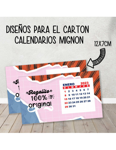 CARTON PARA CALENDARIO MIGNON...