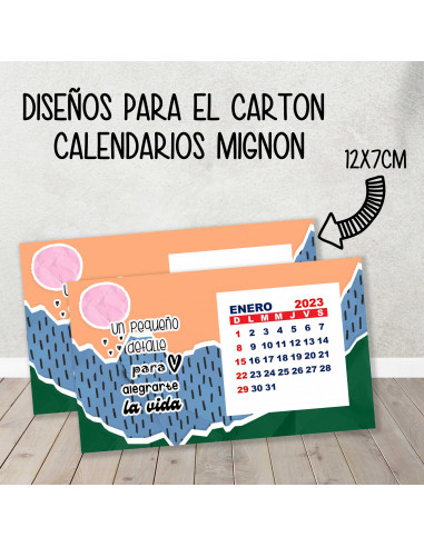CARTON PARA CALENDARIO MIGNON...