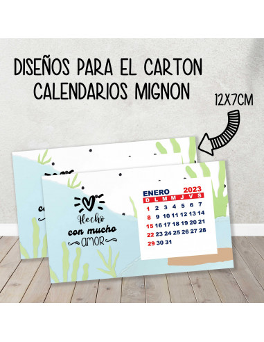 CARTON PARA CALENDARIO MIGNON...