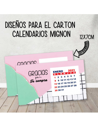 CARTON PARA CALENDARIO MIGNON...