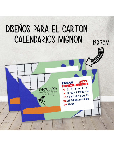 CARTON PARA CALENDARIO MIGNON...