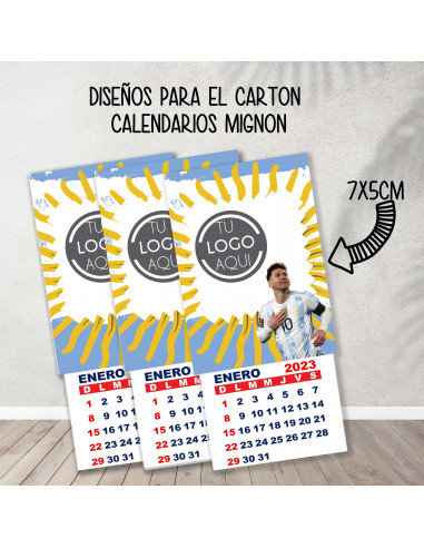 Cartones para calendario mignon...
