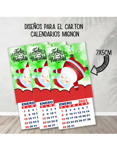 CARTONES CALENDARIOS MIGNON NAVIDAD 2