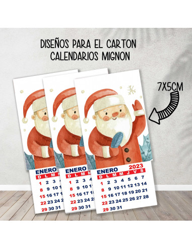 CARTONES CALENDARIOS MIGNON NAVIDAD 3