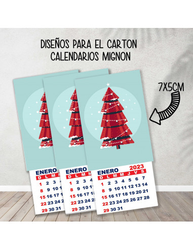 CARTONES CALENDARIOS MIGNON NAVIDAD 3