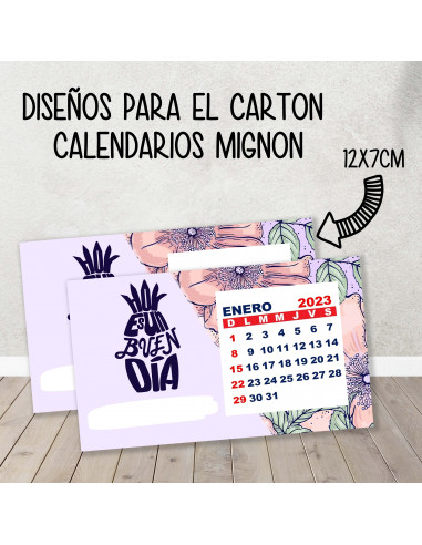 CARTON PARA CALENDARIO MIGNON FRASES