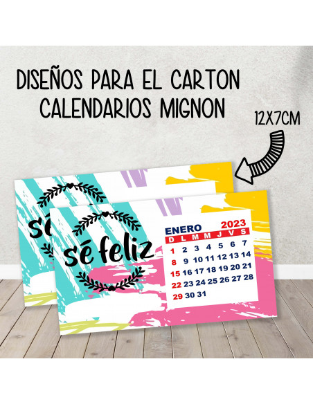 CARTON PARA CALENDARIO MIGNON FRASES