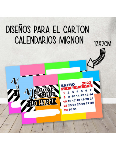 CARTON PARA CALENDARIO MIGNON FRASES