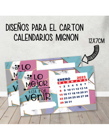 CARTON PARA CALENDARIO MIGNON FRASES