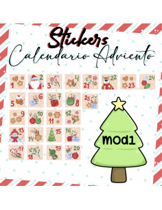 Stickers calendario adviento