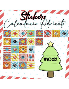 Stickers calendario adviento 2
