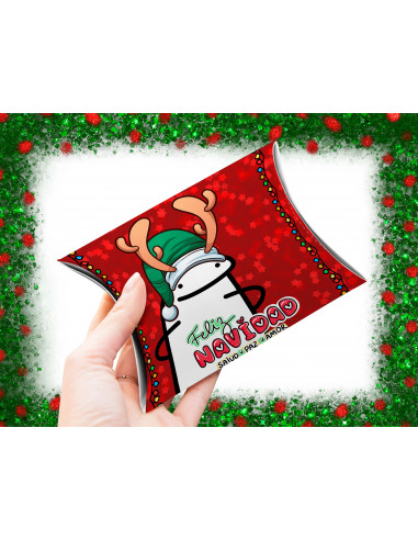 CAJA ALMOHADA NAVIDAD FLORK
