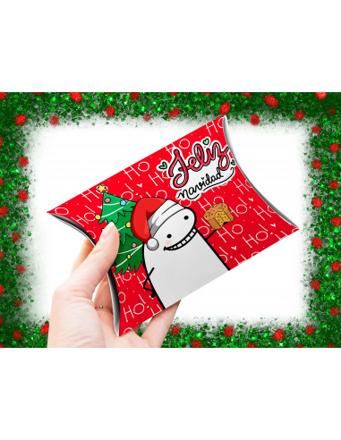 CAJA ALMOHADA NAVIDAD FLORK