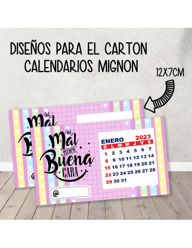 CARTON PARA CALENDARIO MIGNON FRASES... CARTON PARA CALENDARIO MIGNON FRASES...