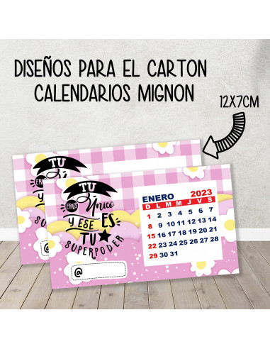 CARTON PARA CALENDARIO MIGNON FRASES... CARTON PARA CALENDARIO MIGNON FRASES...