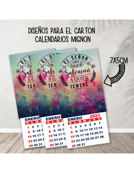 CARTONES CALENDARIOS MIGNON RELIGIOSOS