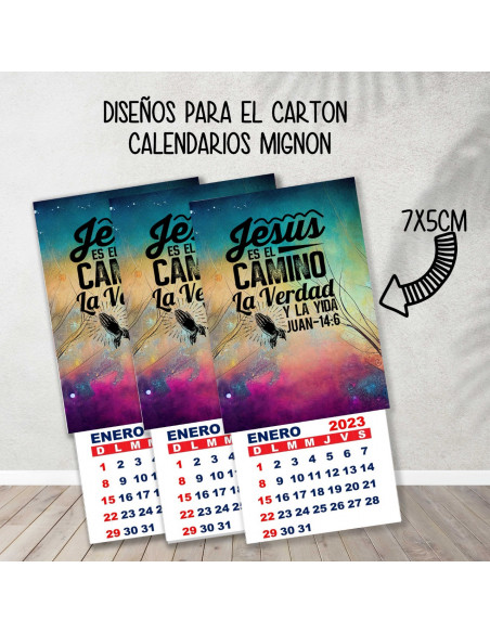 CARTONES CALENDARIOS MIGNON RELIGIOSOS