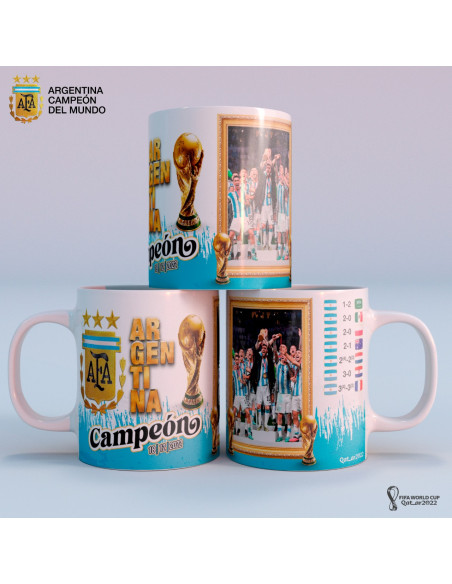 Argentina Campeón del Mundo Qatar 2022 -Tazas