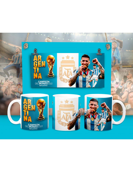 Argentina Campeón del Mundo Qatar 2022 -Tazas 2