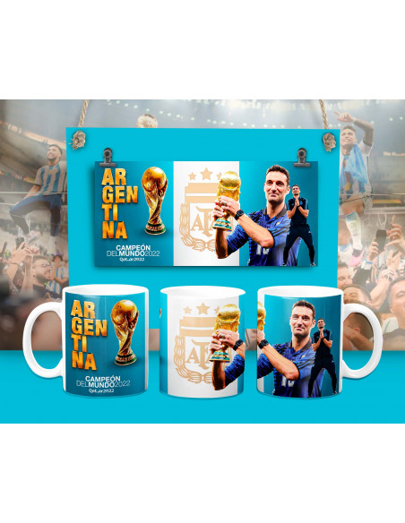 Argentina Campeón del Mundo Qatar 2022 -Tazas 2