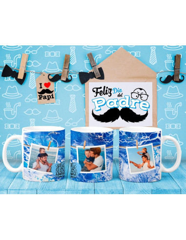 TAZAS CON FOTO DÍA DEL PADRE