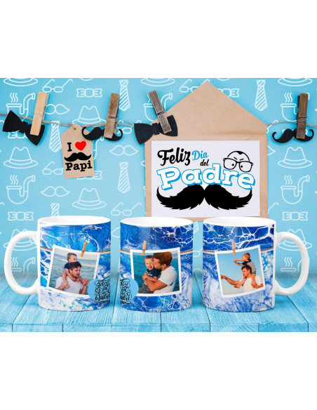 TAZAS CON FOTO DÍA DEL PADRE