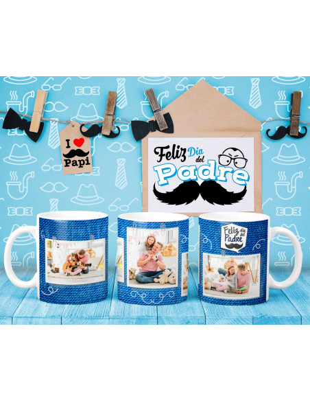 TAZAS CON FOTO DÍA DEL PADRE