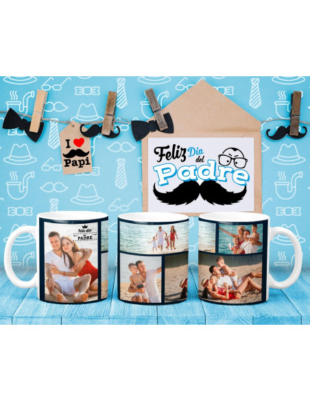 TAZAS CON FOTO DÍA DEL PADRE