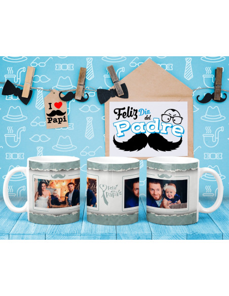 TAZAS CON FOTO DÍA DEL PADRE