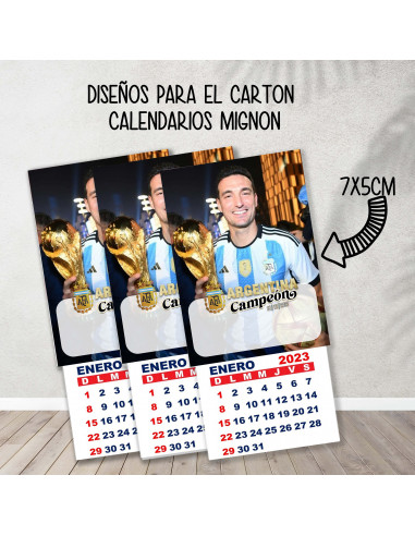 Cartones para calendario mignon...