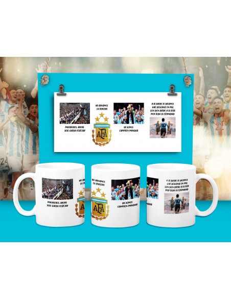 Plantilla Tazas Muchachos Argentina versión nueva